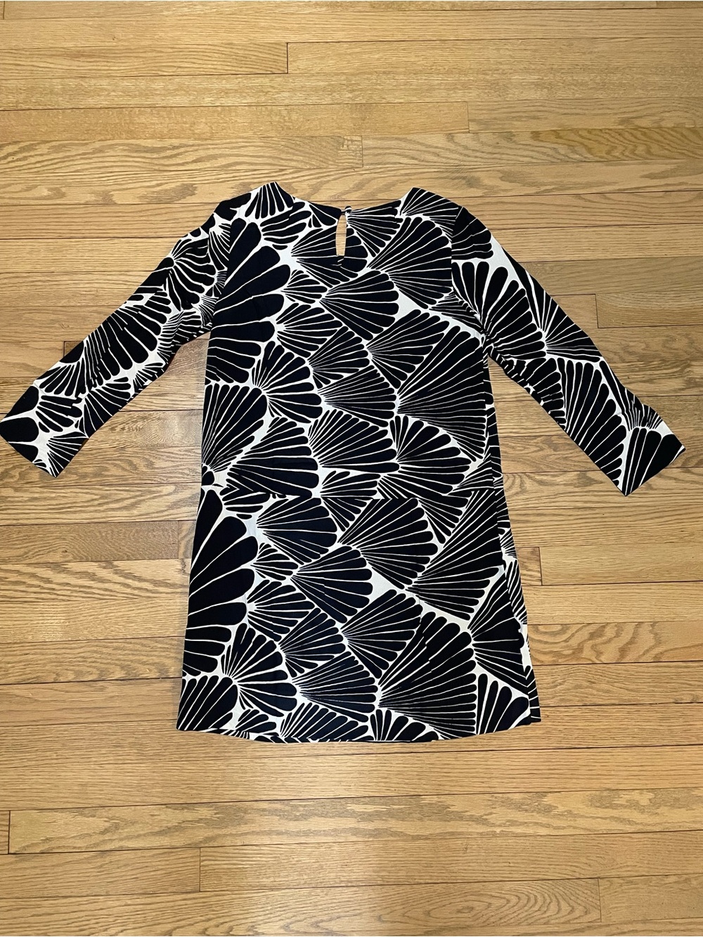 J. CREW Jules Fanfare Geometric Print 2 Front Pockets Shift Mini Dress - Sz 2 - Picture 5 of 11